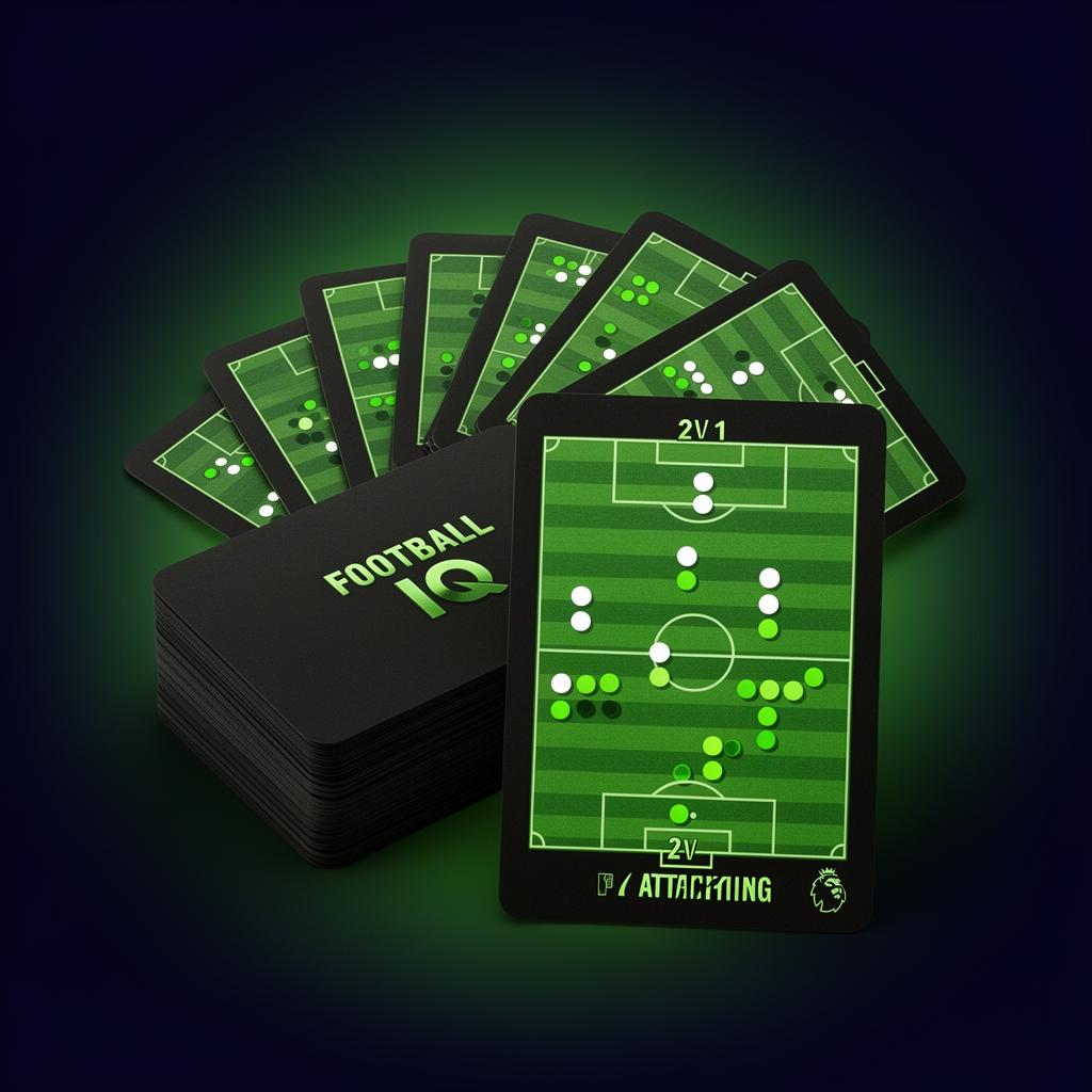 Football IQ premium card deck with tactical scenario cards